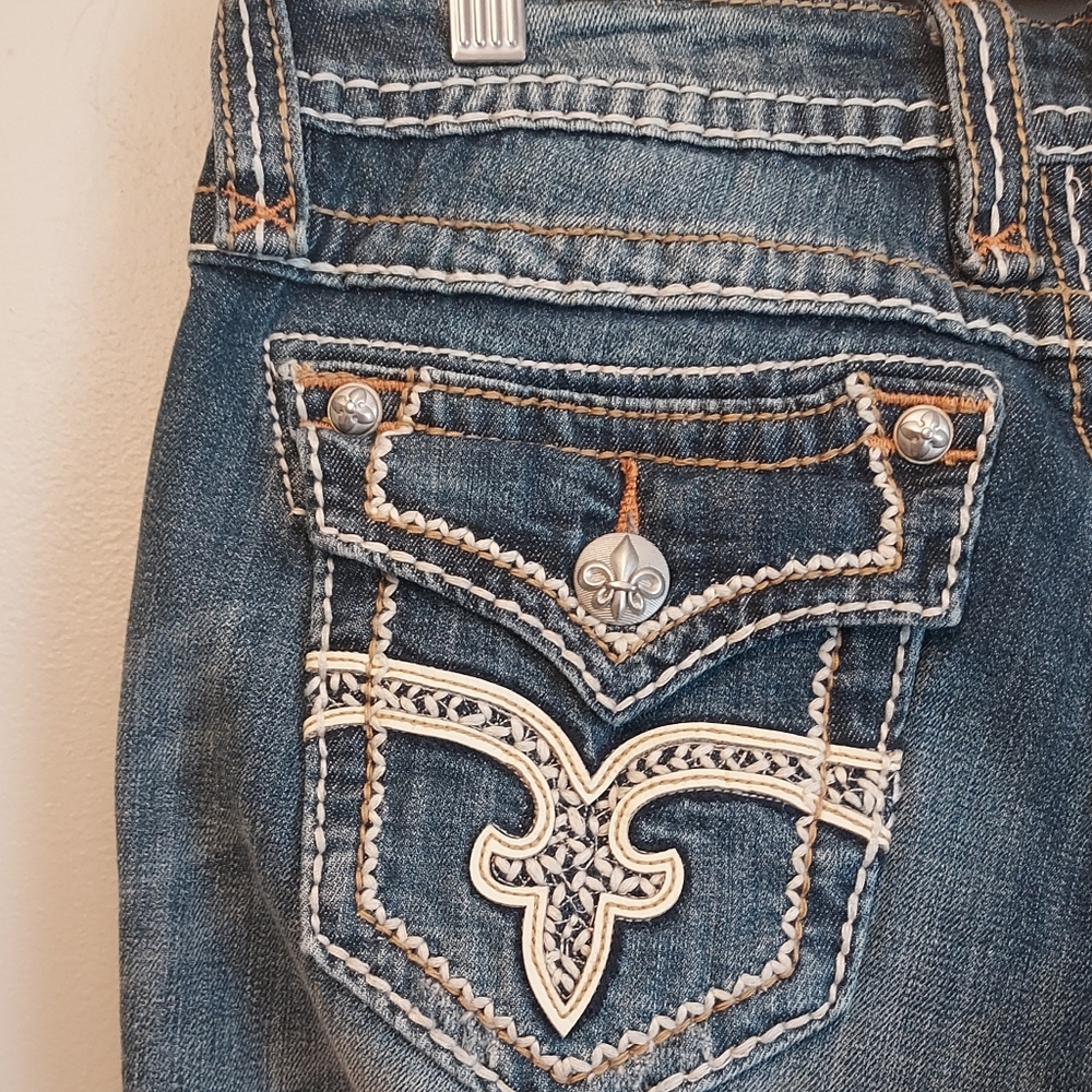 Rock & Revival Modelo Bootcut Boot Blue Denim Jeans Size 28 Tricia Wash - Picture 4 of 16